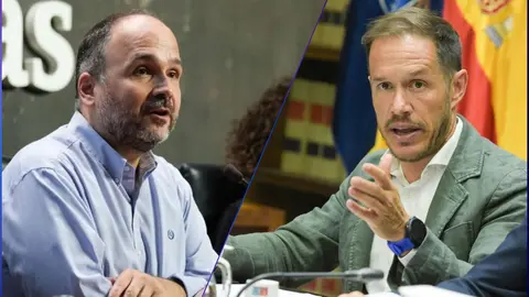 José Antonio Valbuena y Mariano H. Zapata, consejeros en etapas distintas de Transición Ecológica del Gobierno de Canarias.