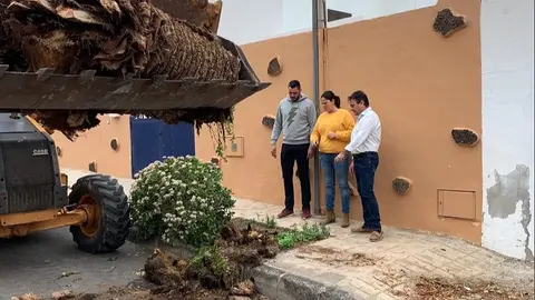 Desperfectos provocados por un temporal en Tuineje, en febrero 2020