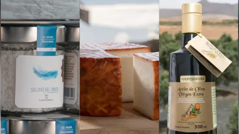 Flor de Sal, Queso La Pastora y aceite Teguerey.