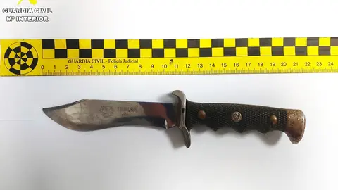 El arma utilizada en la agresión en Pájara.