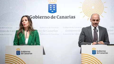 Jéssica de León y Alfonso Cabello, tras el Consejo de Gobierno del 26 de diciembre.