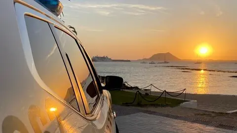 Vehículo de la Guardia Civil en Corralejo, en una imagen del perfil divulgativo Benmérita Las Palmas.