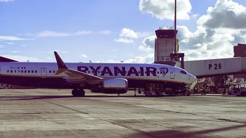 Avión de Ryanair en el Aeropuerto de Fuerteventura | ©Fuerteventura Digital, 2025.