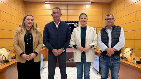 Consejeros del PP tras el pleno de Presupuestos del Cabildo.