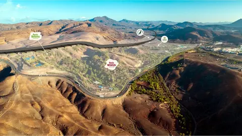 Autovía al paso de La Lajita (Recreación figurativa de Oasis Wildlife).