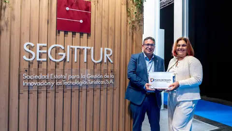 Distinción de Destino Turístico Inteligente que otorga Segitur a Puerto del Rosario en Fitur.