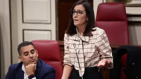 Natalia Santana (NC-BC) en el Parlamento, el 11 de febrero de 2025.