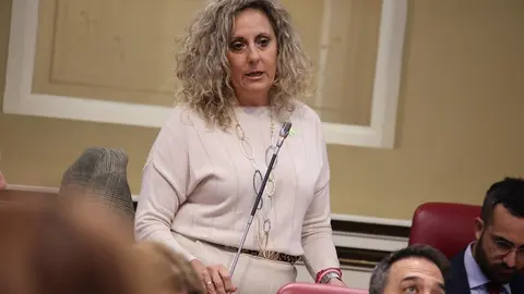 Marta Gómez, en el Parlamento.