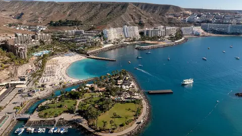 Puerto de Anfi, en una imagen del portal tur&iacute;stico de Mog&aacute;n.