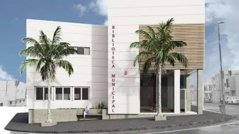 Infografía de la Biblioteca Municipal Puerto del Rosario tras la remodelación.