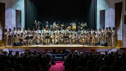 Actuación de Los Gofiones, en el Teatro Calderón de Madrid (2025).