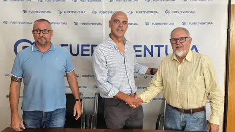 Miguel Rastrero, en la sede del PP.