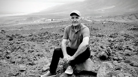 Andrés González Francés, en Cofete.