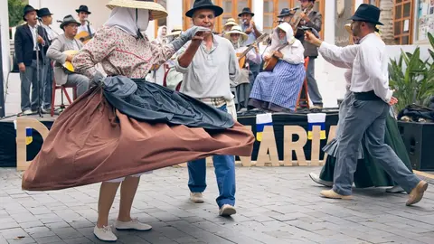 Baile del Día de Canarias, en Pájara, en 2024.