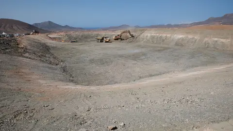 Obras del rplan de egadío en la zona centro-sur de Fuerteventura.