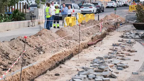 Obras del Consorcio de Abastecimiento de Aguas a Fuerteventura en Puerto del Rosario.