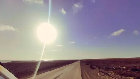 Sol y calima en el sur de Fuerteventura.