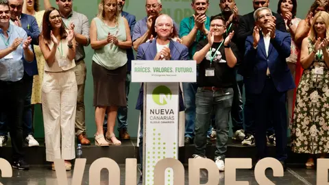 El primer discurso de Luis Campos como secretario general de Nueva Canarias.