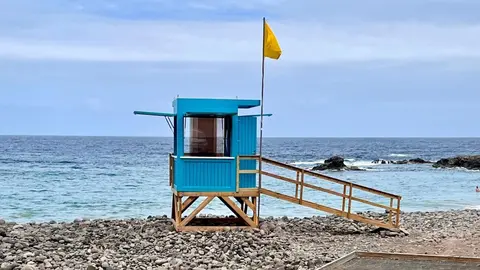 Puesto de socorristas en una playa de Puerto del Rosario.