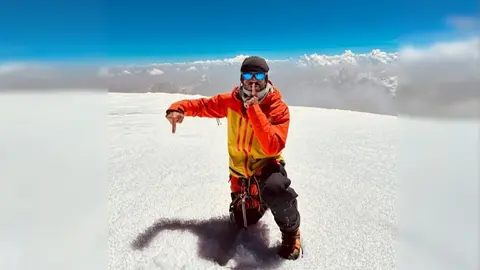 Mandy Placeres, en su ascenso al Golden Peak., en Pakistán.