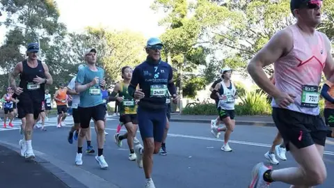 Miguel Socorro, en el maratón de Sidney.