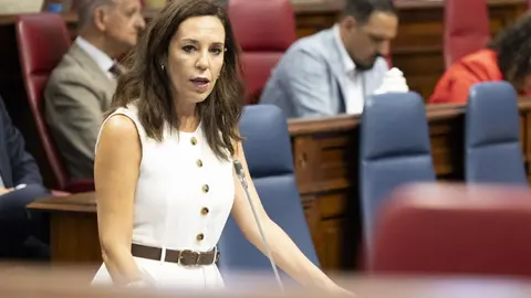 Jéssica de León, en la primera sesión del Parlamento en septiembre.