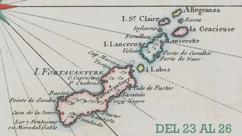 Cartel de las XX Jornadas de Estudios sobre Fuerteventura y Lanzarote.