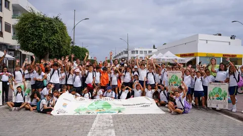 Día Mundial Sin Coche con escolares de Corralejo.