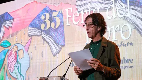 Benjamín Prado, en la Feria del Libro de Fuerteventura.