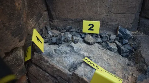 Daños en el yacimiento de la Montaña del Sombrero (1)