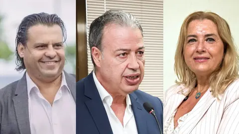 Gustavo P&eacute;rez, Antonio Ortega y Pino de Le&oacute;n, de izquierda a derecha.