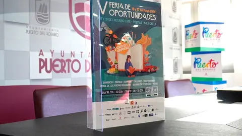 El cartel de la V Feria de Oportunidades | &copy;Fuerteventura Digital, Ada Chac&oacute;n.