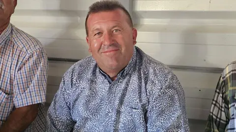 Mat&iacute;as Pe&ntilde;a, en un acto de ganader&iacute;a.