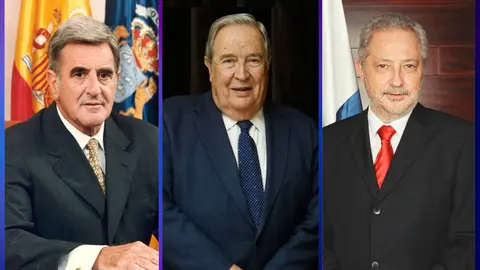 Los tres expresidentes de Canarias que tendr&aacute;n su calle en la capital.