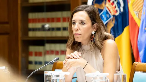 J&eacute;ssica de Le&oacute;n, en la Comisión de Turismo del Parlamento canario.