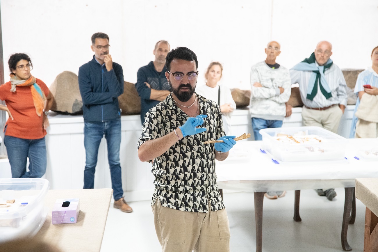 El arqueólogo Jared Carballo, en el Ciclo Cultural Erbania.