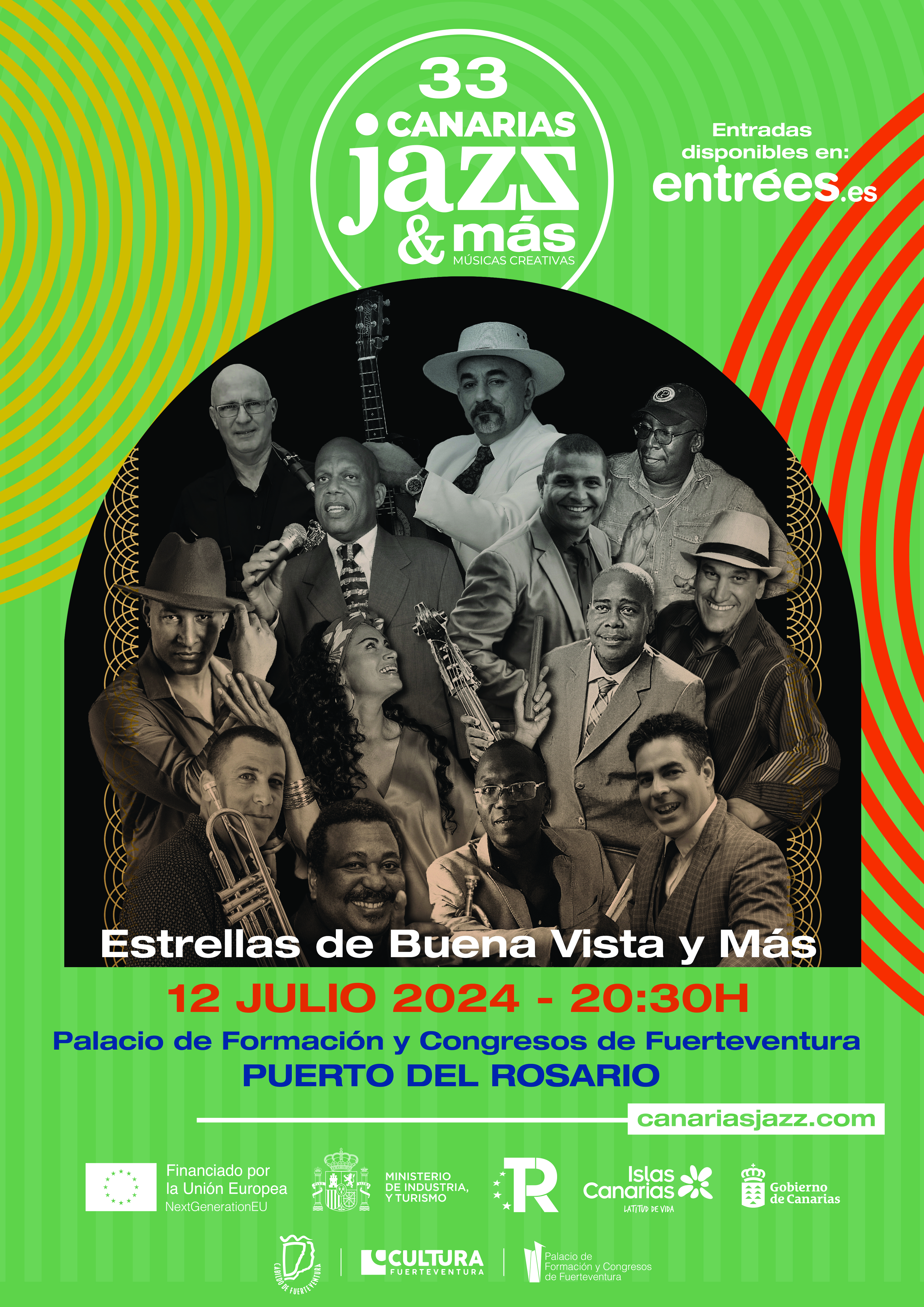 Cartel del Festival Canarias Jazz & Más en Fuerteventura.