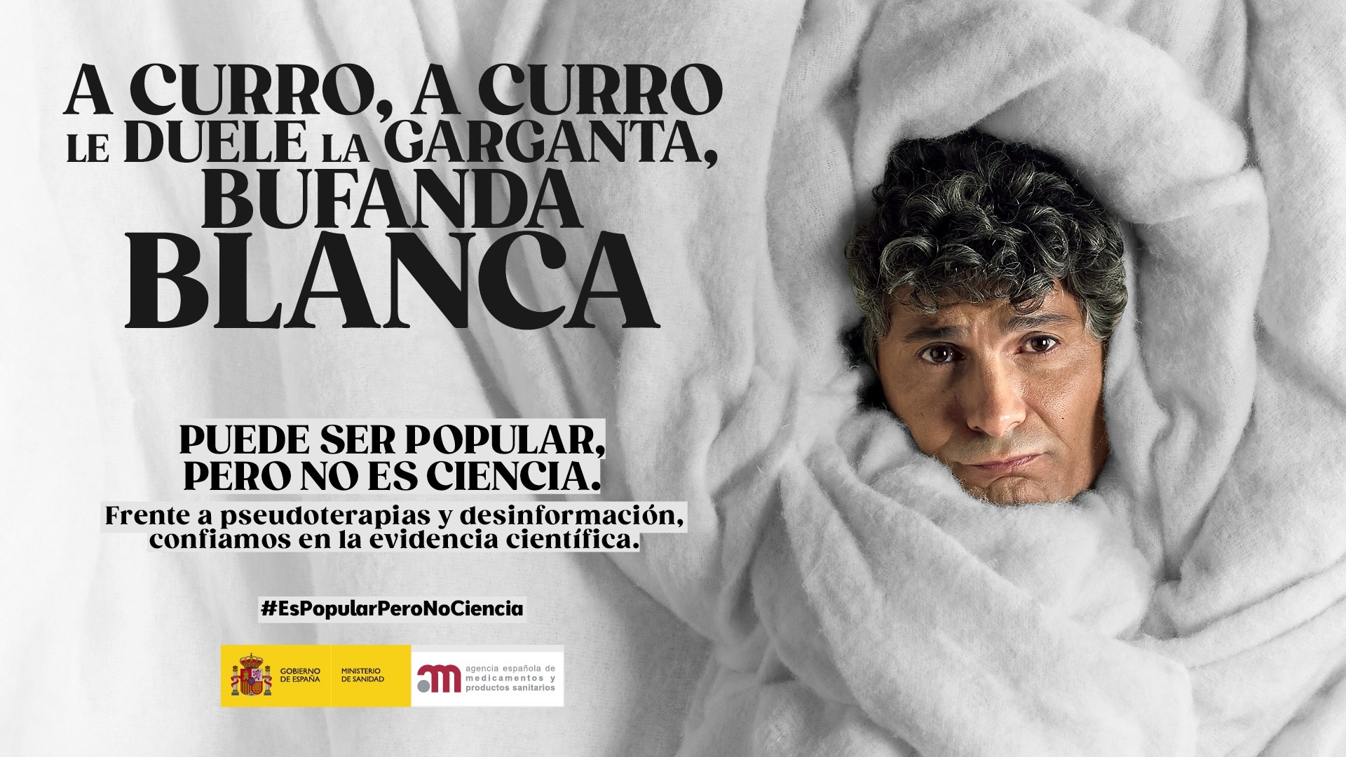 Imagen de la Campaña de Sanidad Es popular, pero no ciencia.