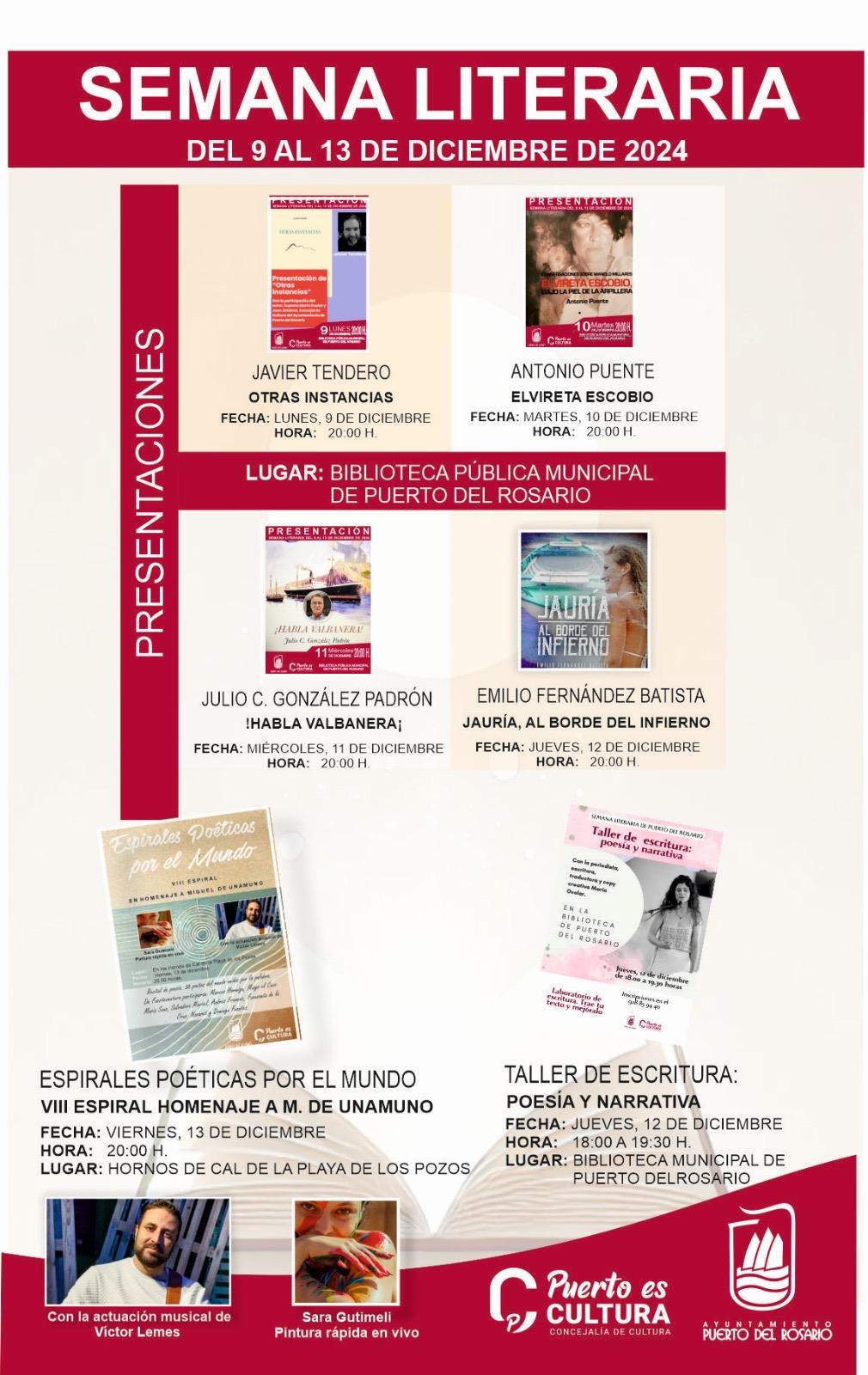 Cartel de la Semana Literaria 2024.