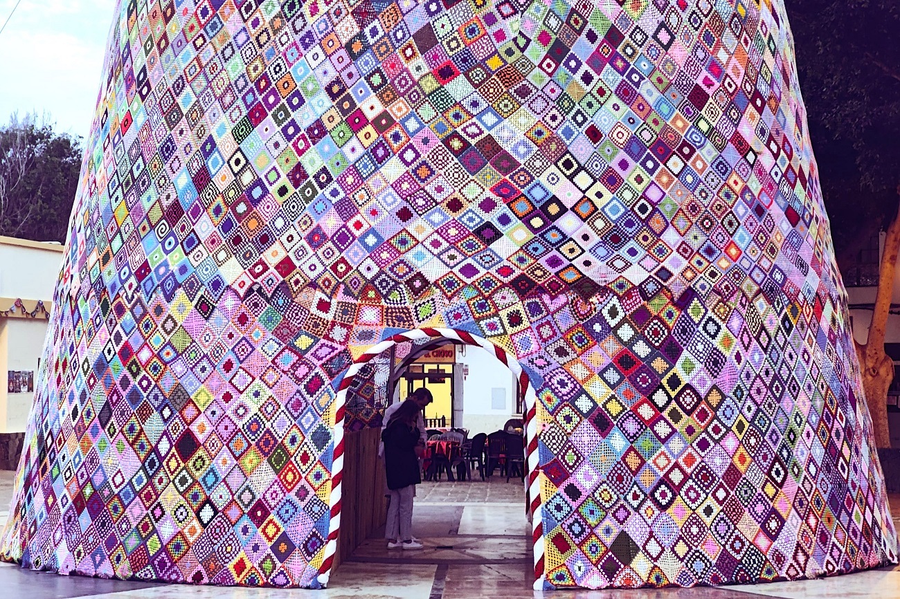 Pájara, árbol de Navidad de croché.