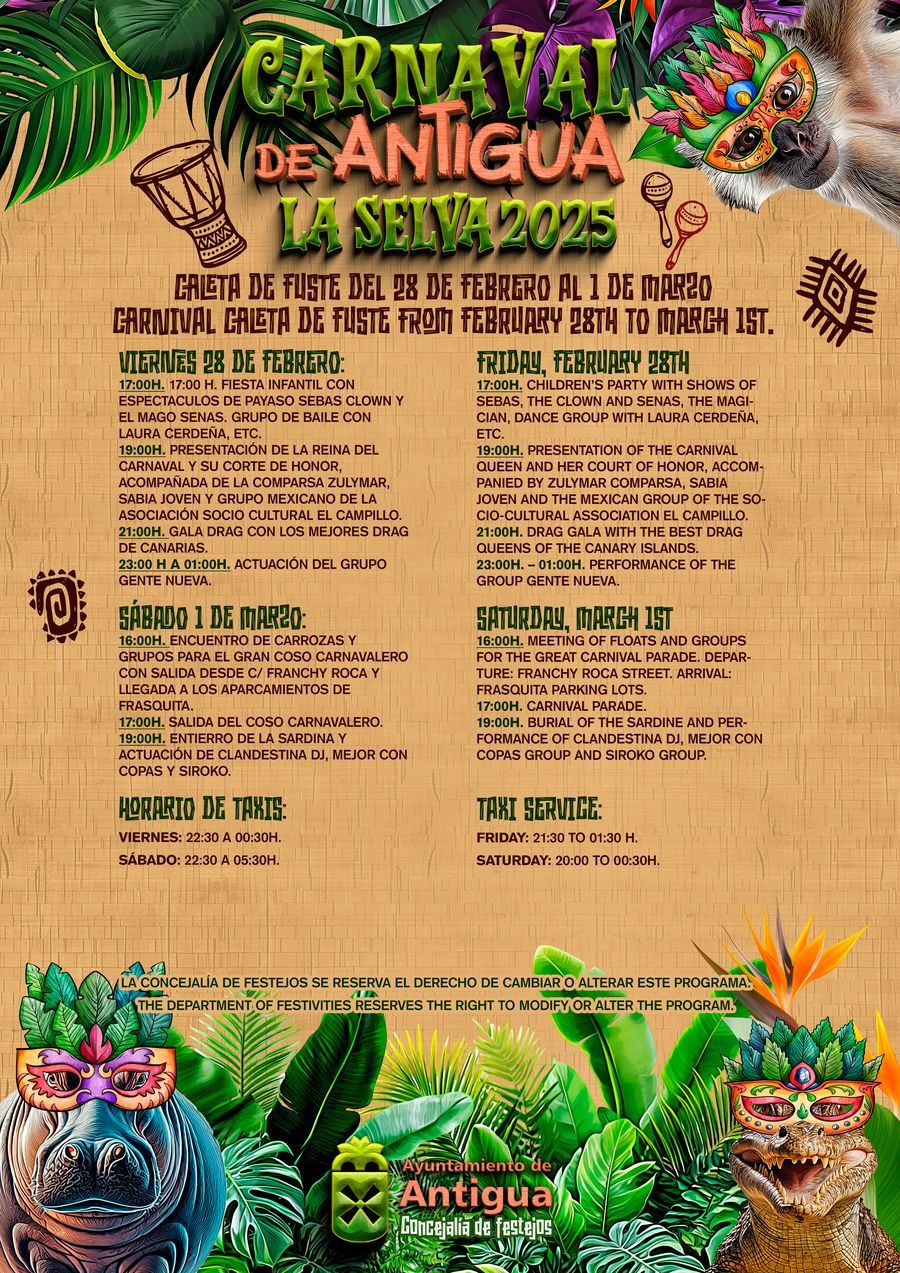 carnaval antigua caleta de fuste 2025