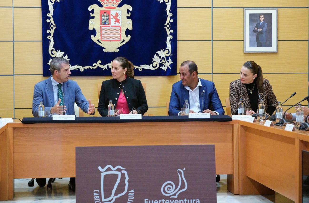 Reunión con Manuel Domínguez en el Cabildo, sobre Economía y tierras raras.