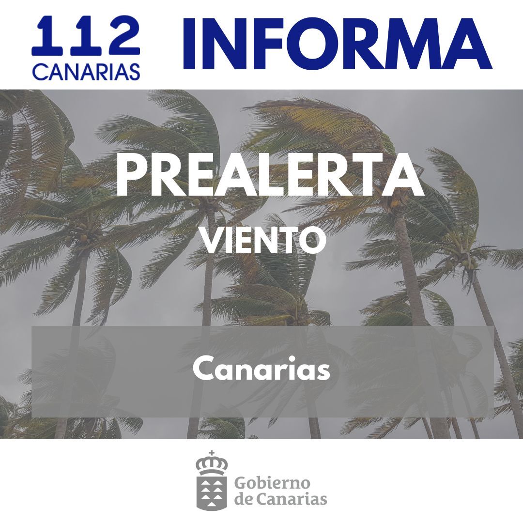 Prealerta por vientos