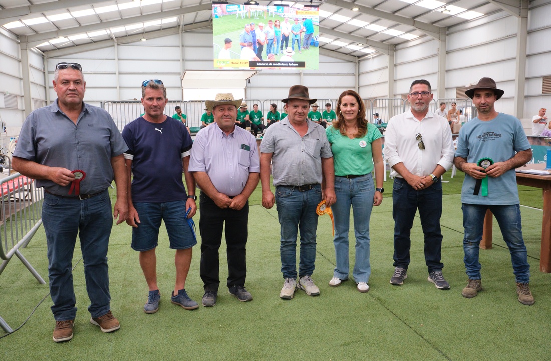 Los ganadores del Concurso de ordeño de Feaga.