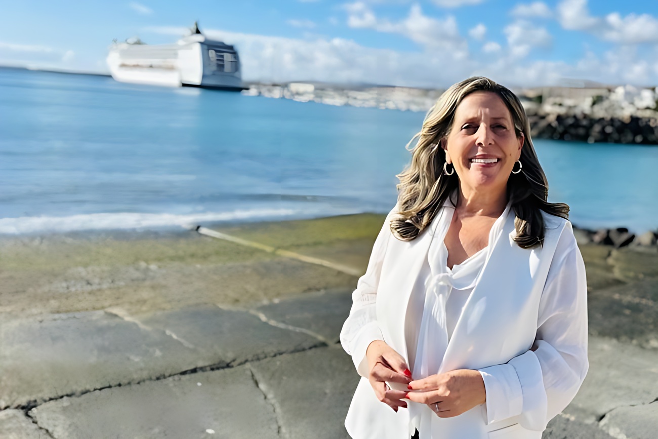 Marlene Figueroa, en el muelle de la capital.