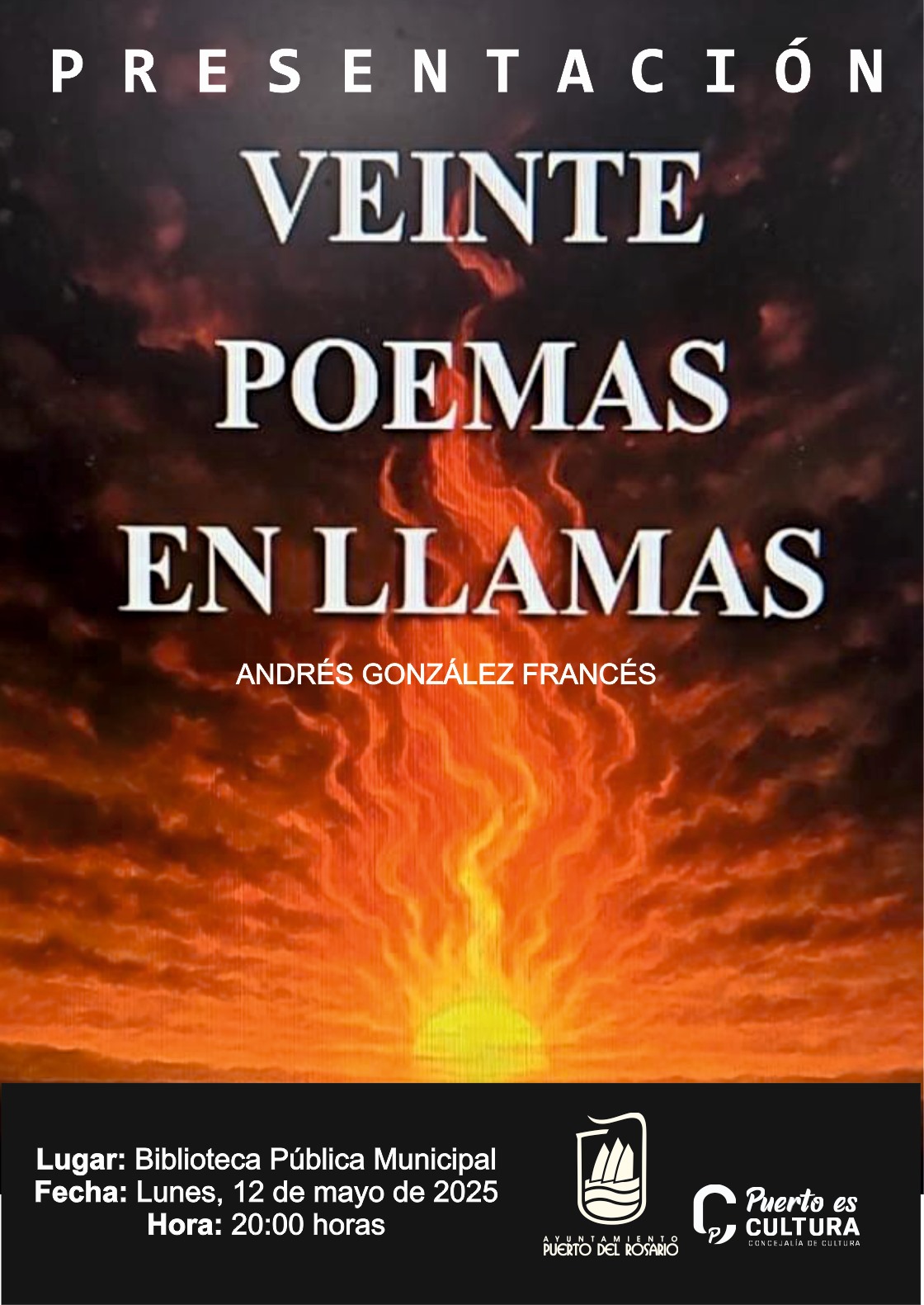 Cartel del libro de poemas de Andrés González Francés.