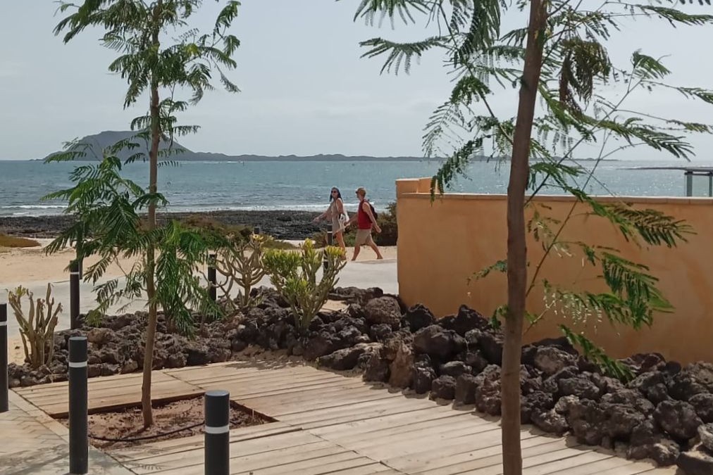 Zona verde en Corralejo, en una imagen del Ayuntamiento de La OIiva.
