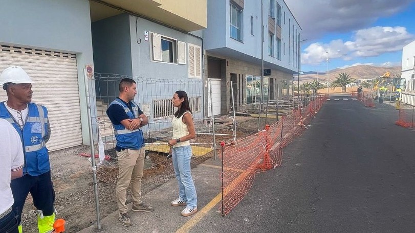 Obras de accesibilidad en la calle Andalucía.