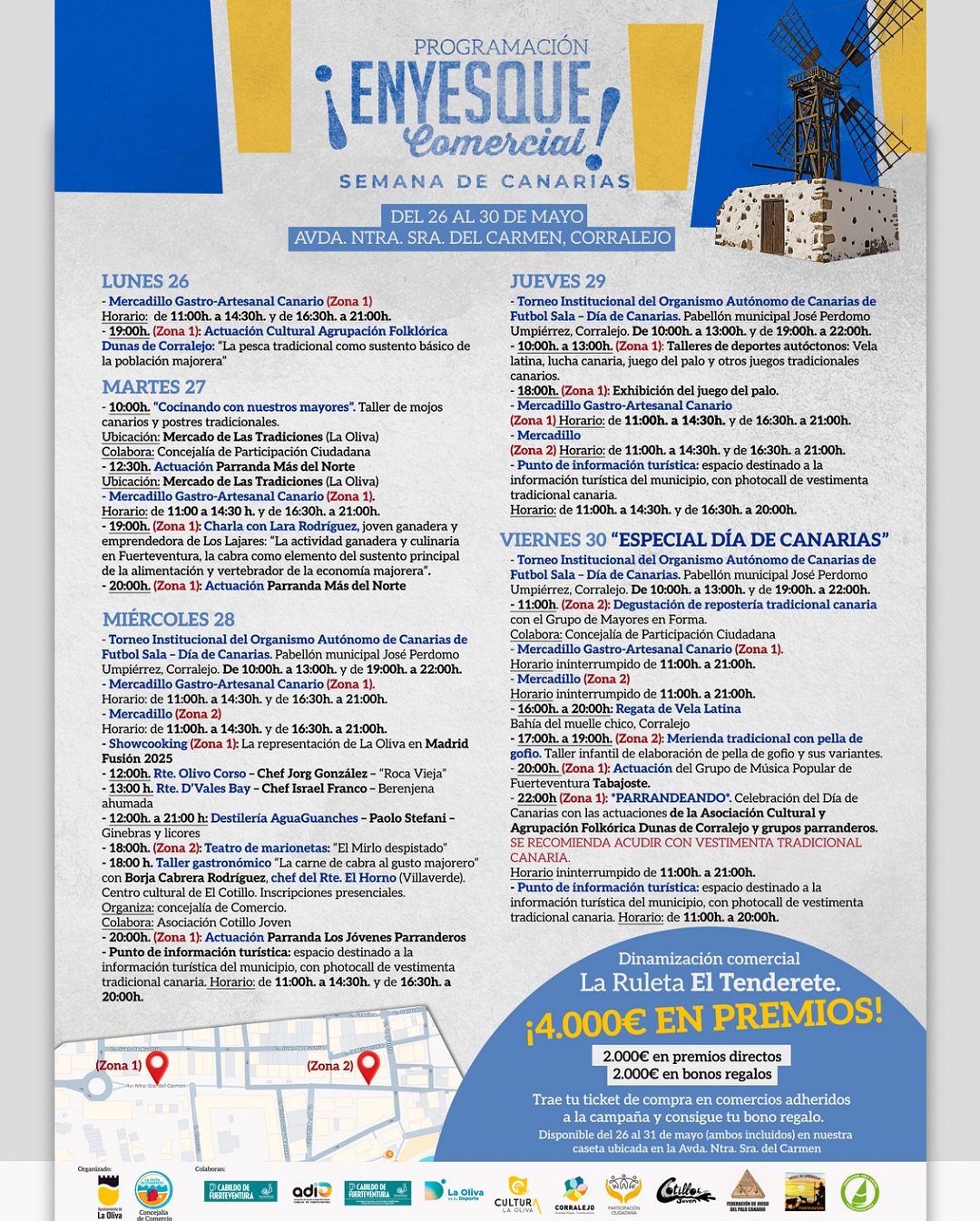 Programa del Enyesque Comercial, en Corralejo.
