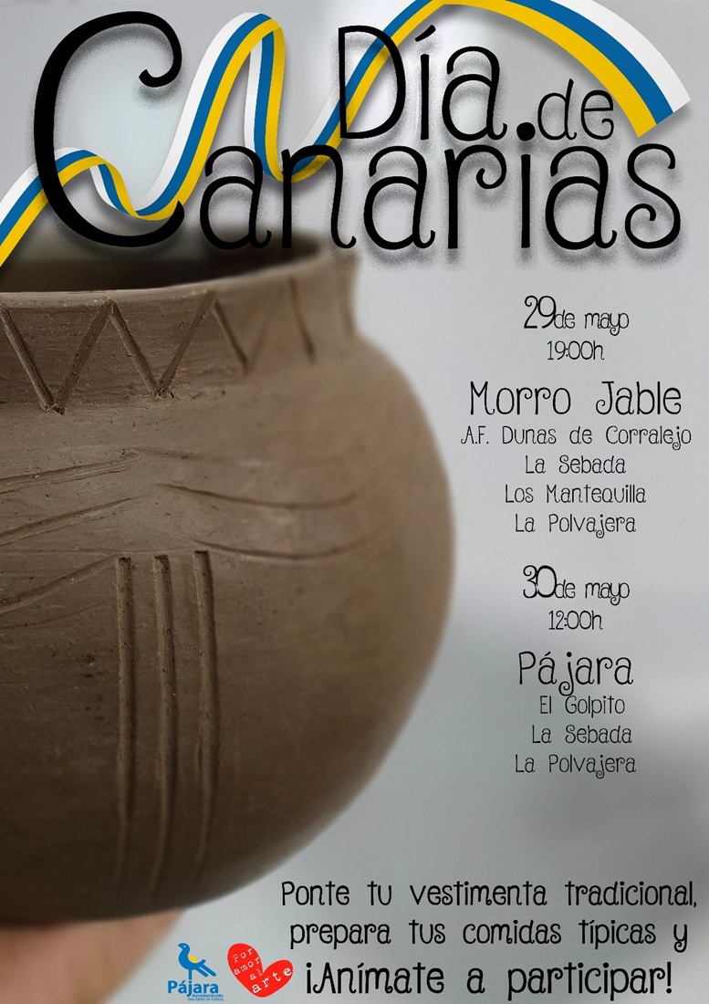 Cartel del Día de Canarias en Pájara.